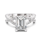 Amaltea Intersecting Emerald Lab Grown Diamond Ring