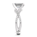 Amaltea Intersecting Emerald Lab Grown Diamond Ring