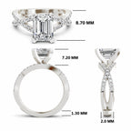 Amaltea Intersecting Emerald Lab Grown Diamond Ring