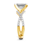 Amaltea Intersecting Emerald Lab Grown Diamond Ring