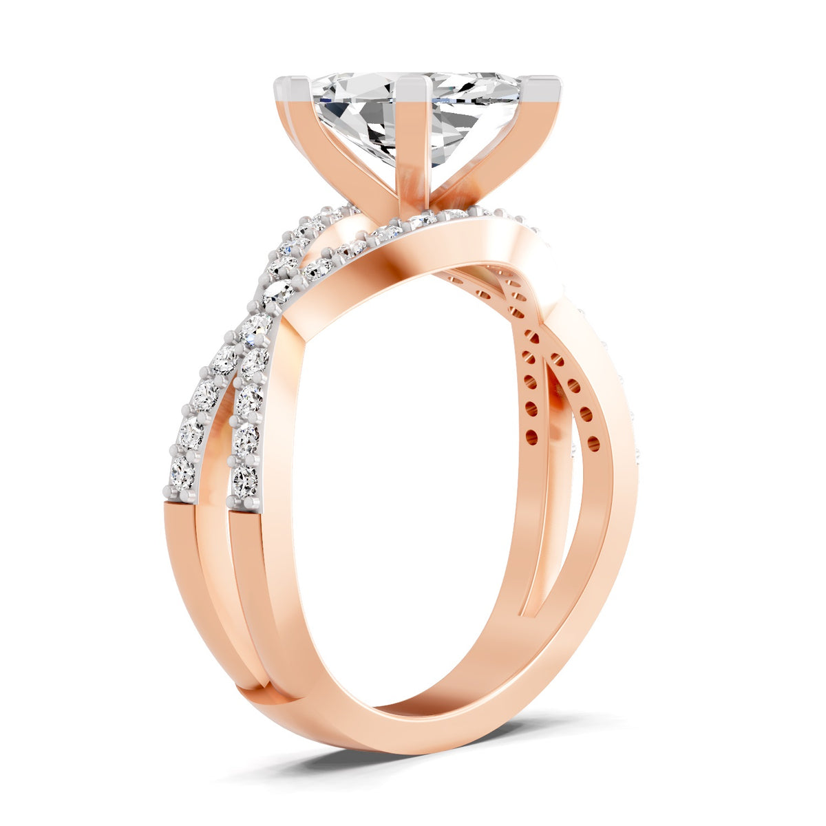 Blandina Intersecting Marquise Lab Grown Diamond Ring
