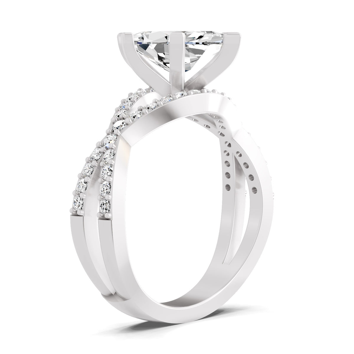 Blandina Intersecting Marquise Lab Grown Diamond Ring