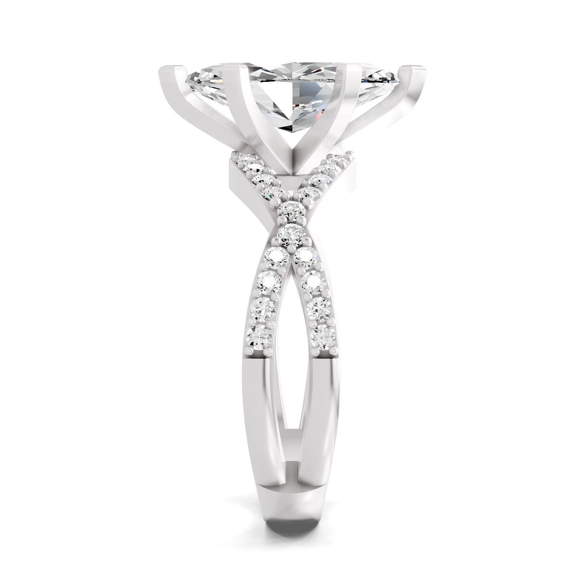 Blandina Intersecting Marquise Lab Grown Diamond Ring