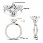 Blandina Intersecting Marquise Lab Grown Diamond Ring