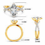 Blandina Intersecting Marquise Lab Grown Diamond Ring