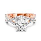 Allegretta Intersecting Oval Lab Grown Diamond Ring