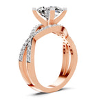 Allegretta Intersecting Oval Lab Grown Diamond Ring