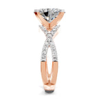 Allegretta Intersecting Oval Lab Grown Diamond Ring