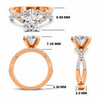 Allegretta Intersecting Oval Lab Grown Diamond Ring
