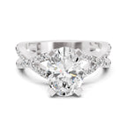 Allegretta Intersecting Oval Lab Grown Diamond Ring
