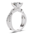 Allegretta Intersecting Oval Lab Grown Diamond Ring