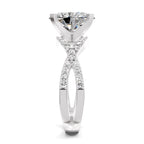 Allegretta Intersecting Oval Lab Grown Diamond Ring