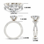 Allegretta Intersecting Oval Lab Grown Diamond Ring