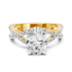 Allegretta Intersecting Oval Lab Grown Diamond Ring
