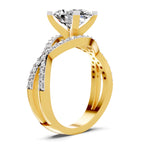 Allegretta Intersecting Oval Lab Grown Diamond Ring
