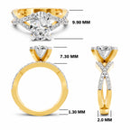 Allegretta Intersecting Oval Lab Grown Diamond Ring