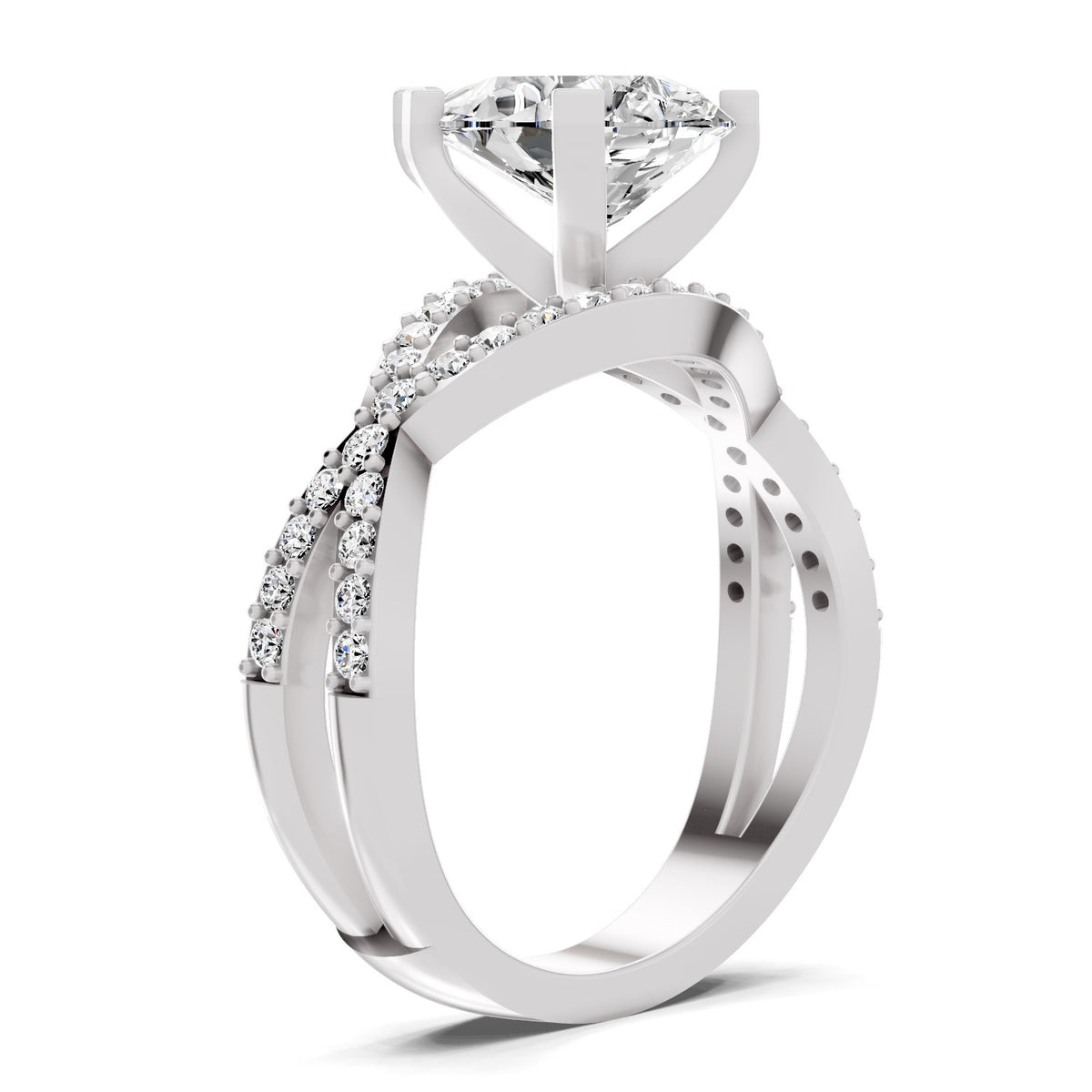 Aureliana Intersecting Pear Lab Grown Diamond Ring