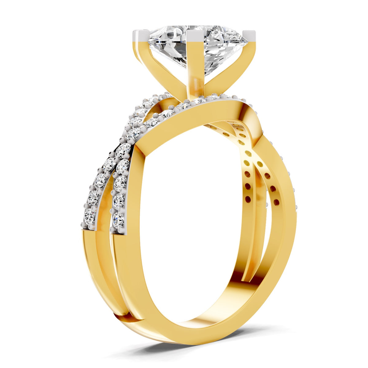 Aureliana Intersecting Pear Lab Grown Diamond Ring