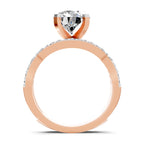 Adalina Intersecting Round Lab Grown Diamond Ring