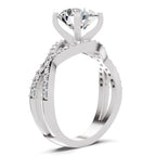 Adalina Intersecting Round Lab Grown Diamond Ring