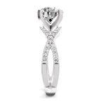 Adalina Intersecting Round Lab Grown Diamond Ring