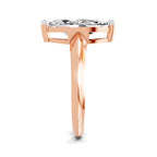 Eldarosa Ridged Marquise Lab Grown Diamond Ring