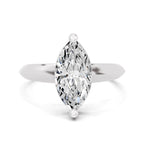 Eldarosa Ridged Marquise Lab Grown Diamond Ring