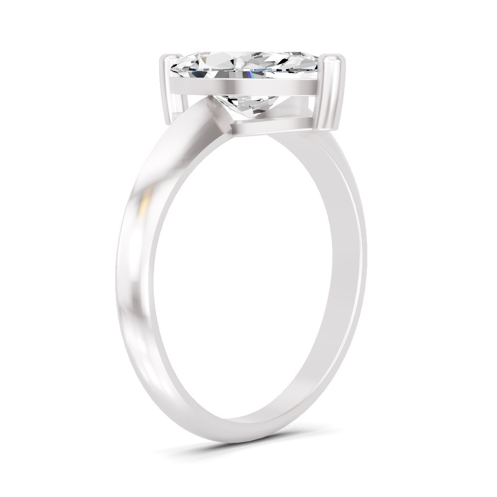 Eldarosa Ridged Marquise Lab Grown Diamond Ring