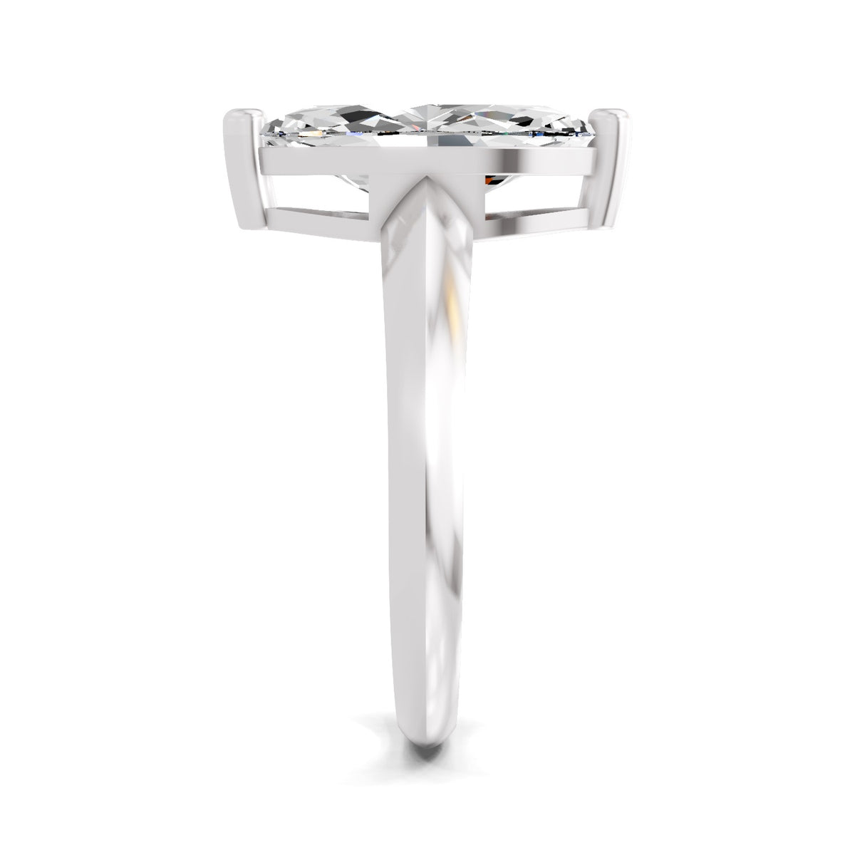 Eldarosa Ridged Marquise Lab Grown Diamond Ring