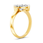 Eldarosa Ridged Marquise Lab Grown Diamond Ring