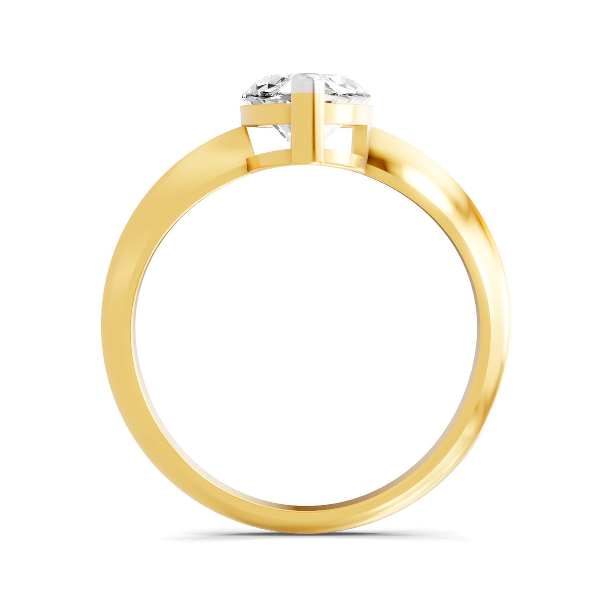 Eldarosa Ridged Marquise Lab Grown Diamond Ring