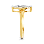 Eldarosa Ridged Marquise Lab Grown Diamond Ring