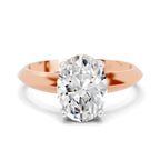 Cipriana Ridged Oval Lab Grown Diamond Ring