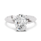 Cipriana Ridged Oval Lab Grown Diamond Ring