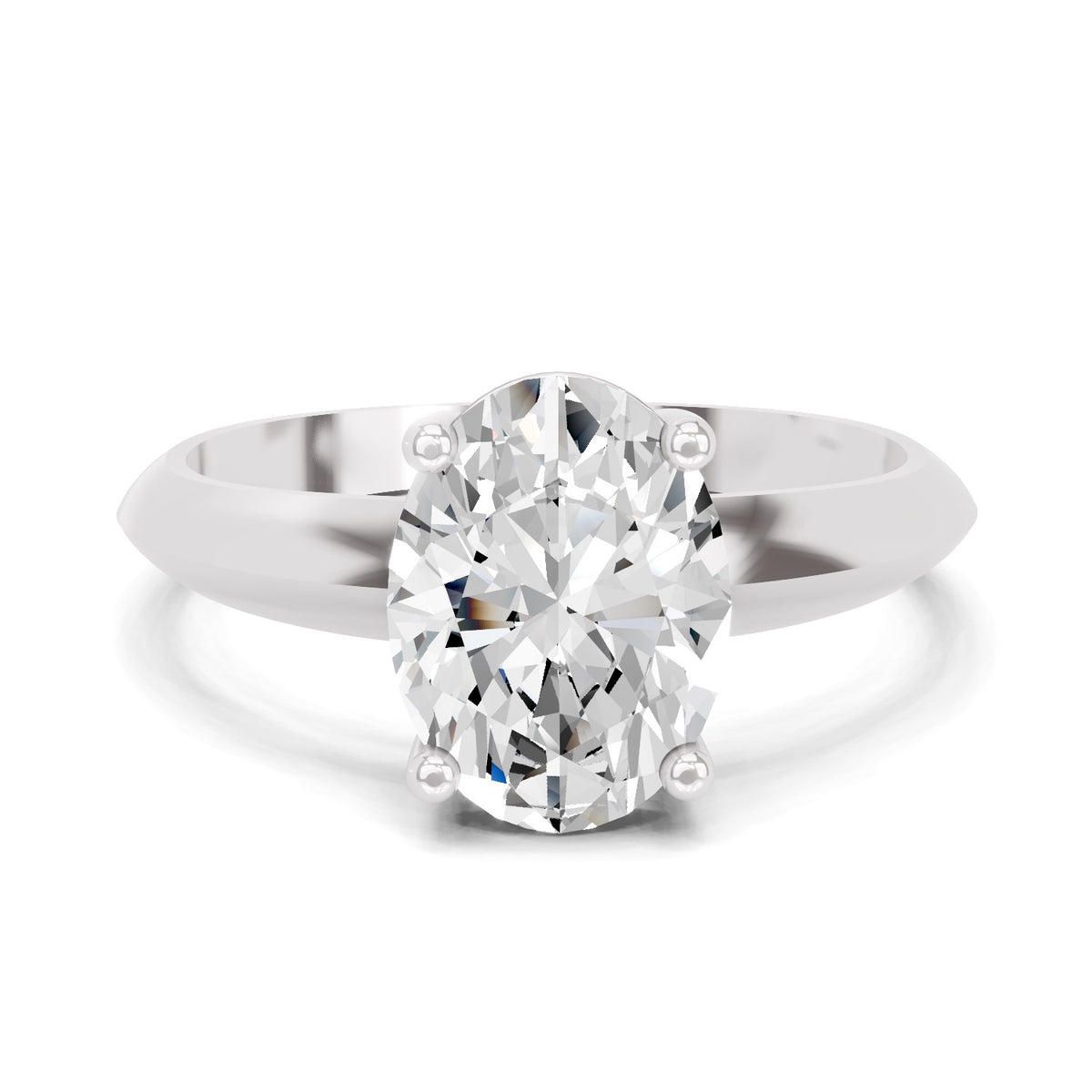 Cipriana Ridged Oval Lab Grown Diamond Ring