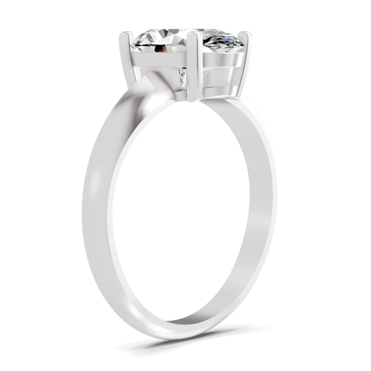 Cipriana Ridged Oval Lab Grown Diamond Ring