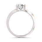 Cipriana Ridged Oval Lab Grown Diamond Ring