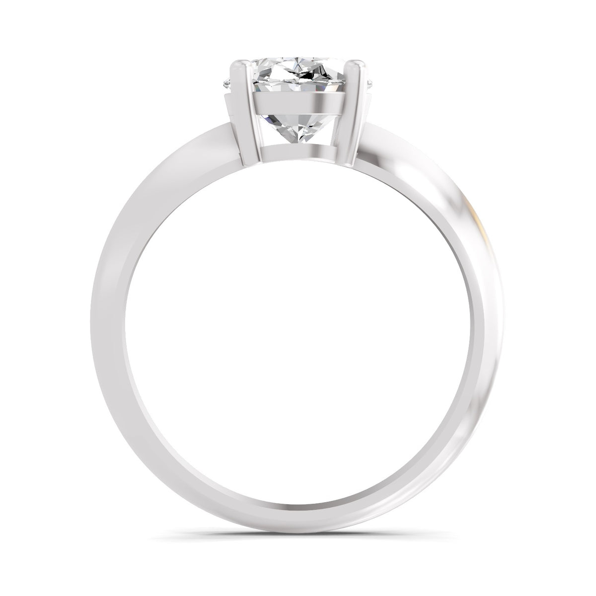Cipriana Ridged Oval Lab Grown Diamond Ring