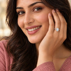 Cipriana Ridged Oval Lab Grown Diamond Ring