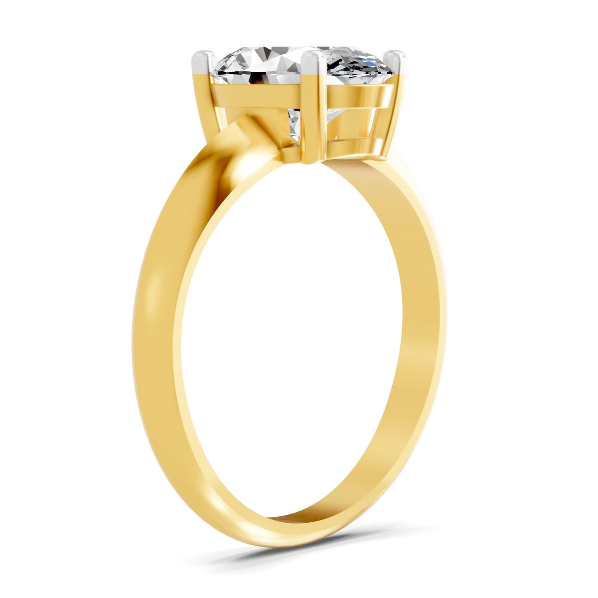 Cipriana Ridged Oval Lab Grown Diamond Ring