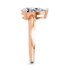 Drusilla Ridged Pear Lab Grown Diamond Ring