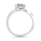 Front view of a white gold round-cut 2.00 ct diamond solitaire engagement ring