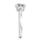Side view of a white gold round-cut 2.00 ct diamond solitaire engagement ring