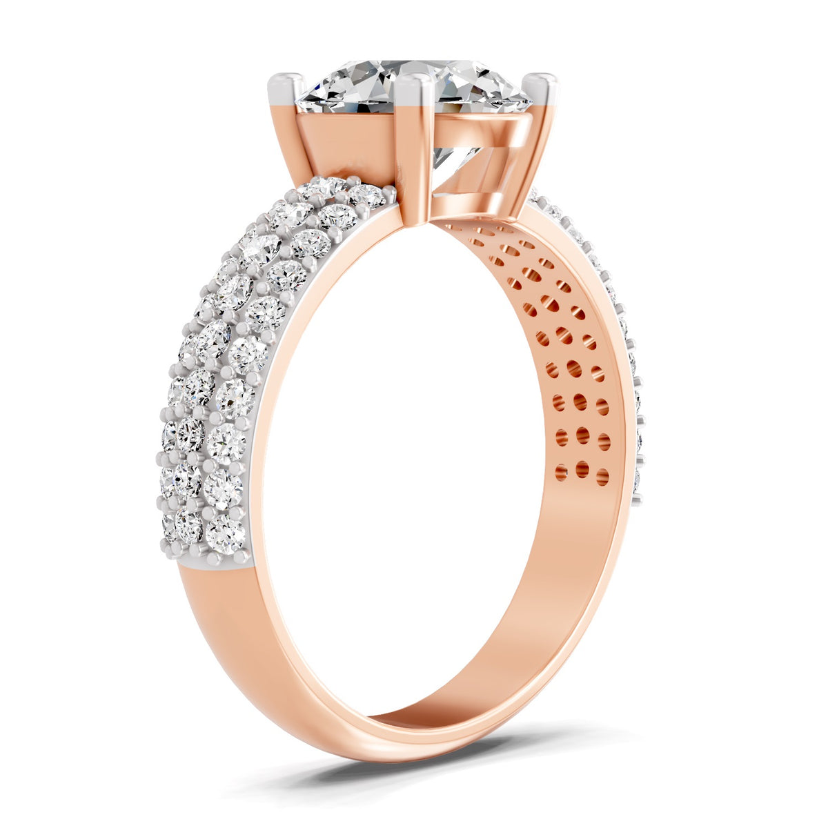 Eligia Accented Round Lab Grown Diamond Ring