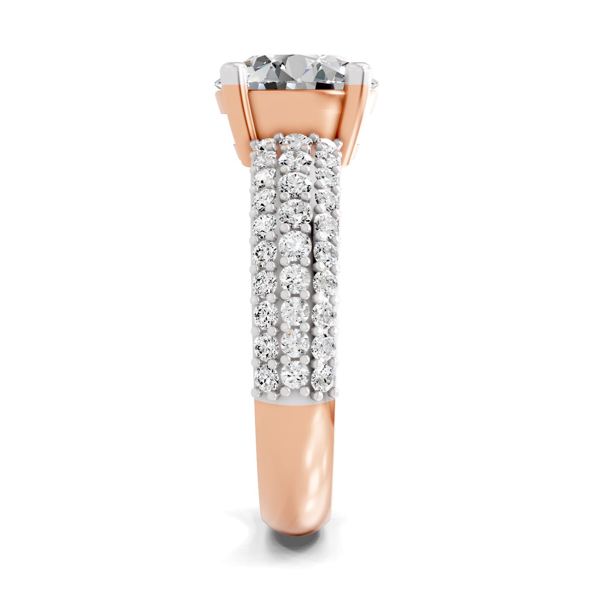 Eligia Accented Round Lab Grown Diamond Ring