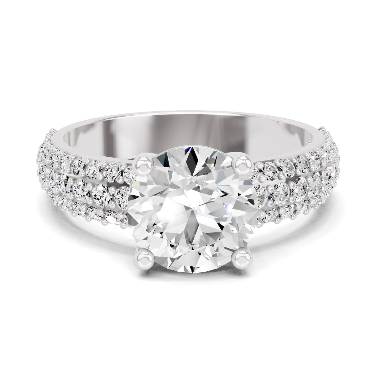 Eligia Accented Round Lab Grown Diamond Ring