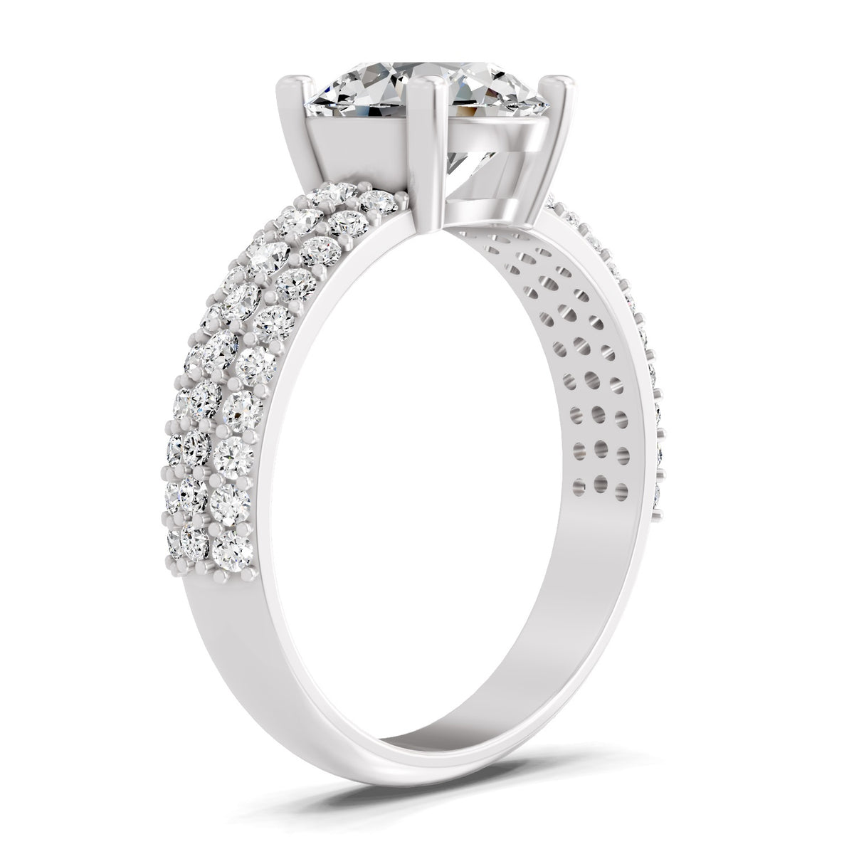 Eligia Accented Round Lab Grown Diamond Ring
