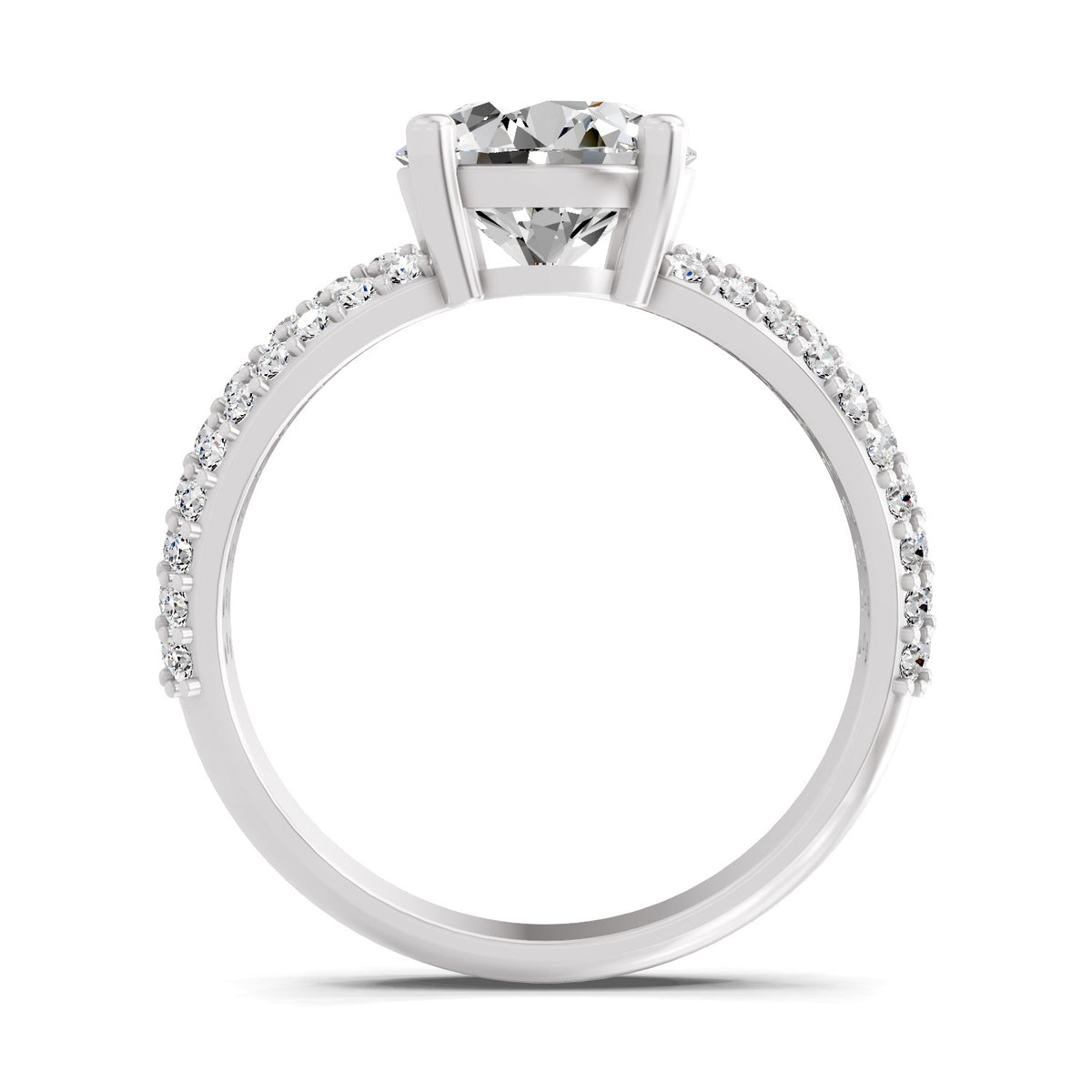 Eligia Accented Round Lab Grown Diamond Ring