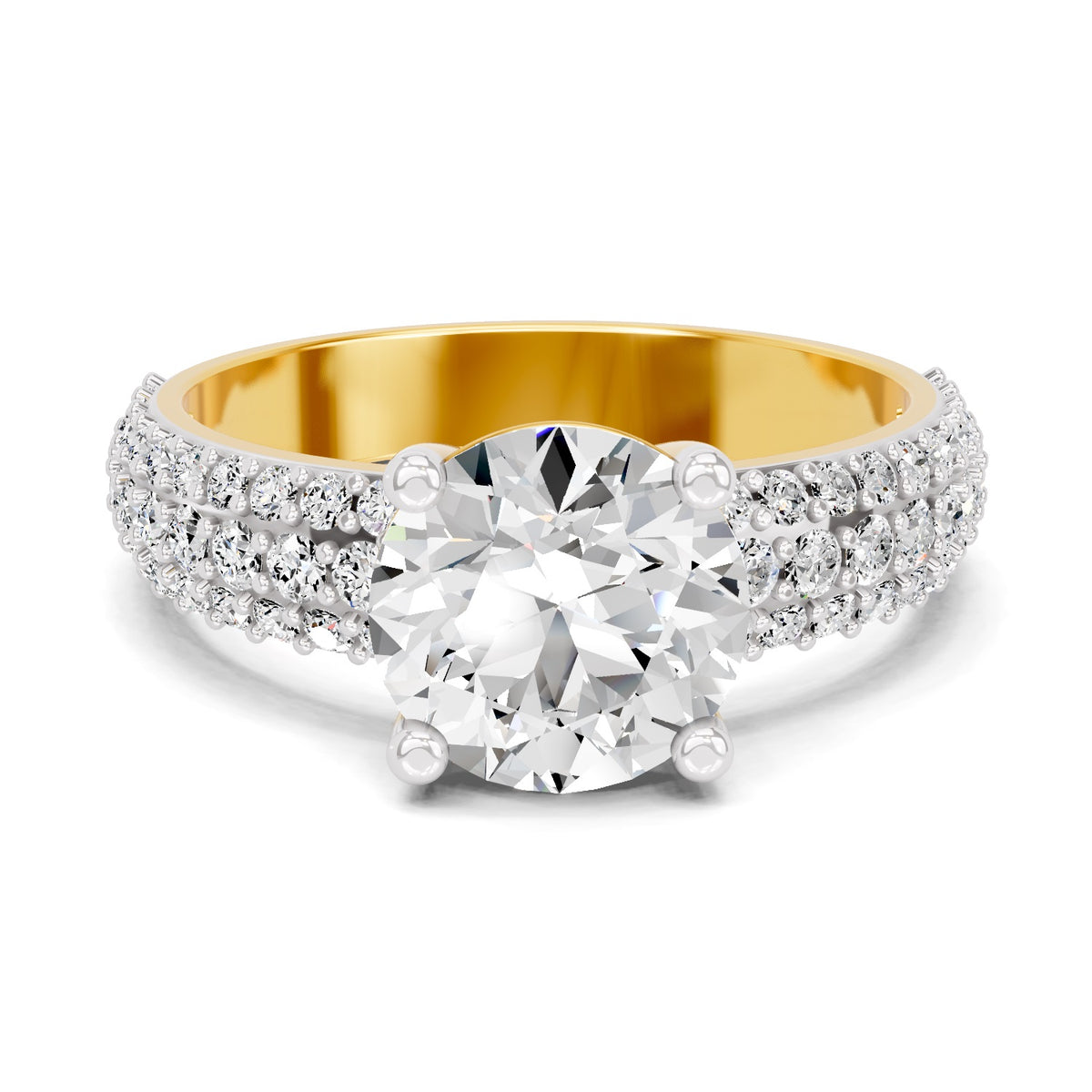 Eligia Accented Round Lab Grown Diamond Ring
