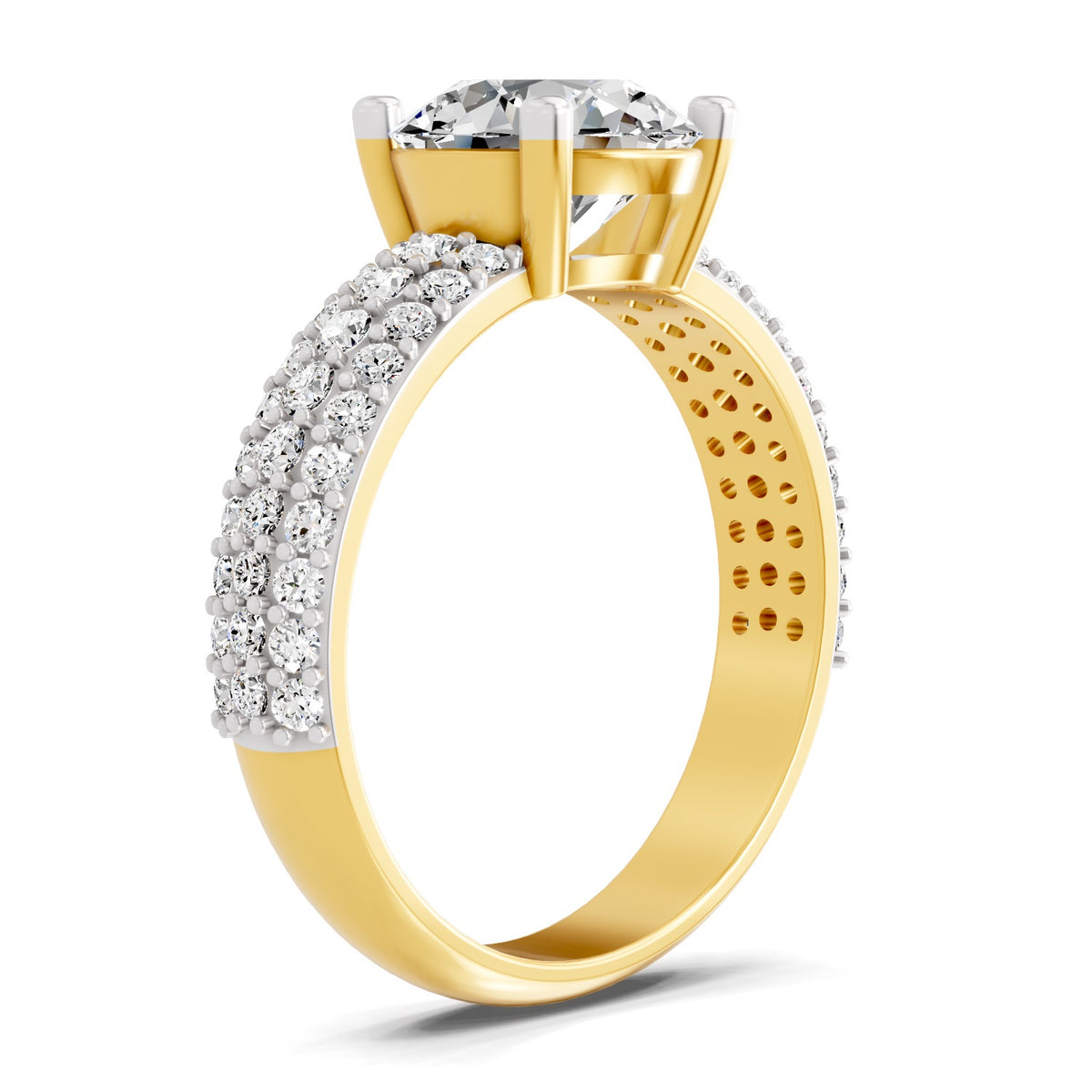 Eligia Accented Round Lab Grown Diamond Ring